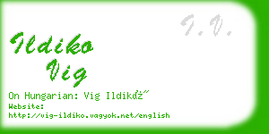 ildiko vig business card